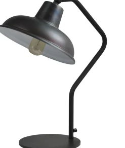 Premium Tischlampe H53cm Metall-Grau Industriestil
