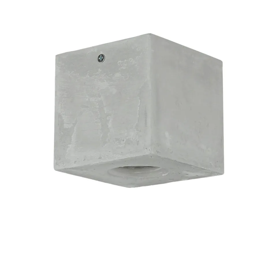 Quadratische Betonlampe Decke B:10cm klein GU10
