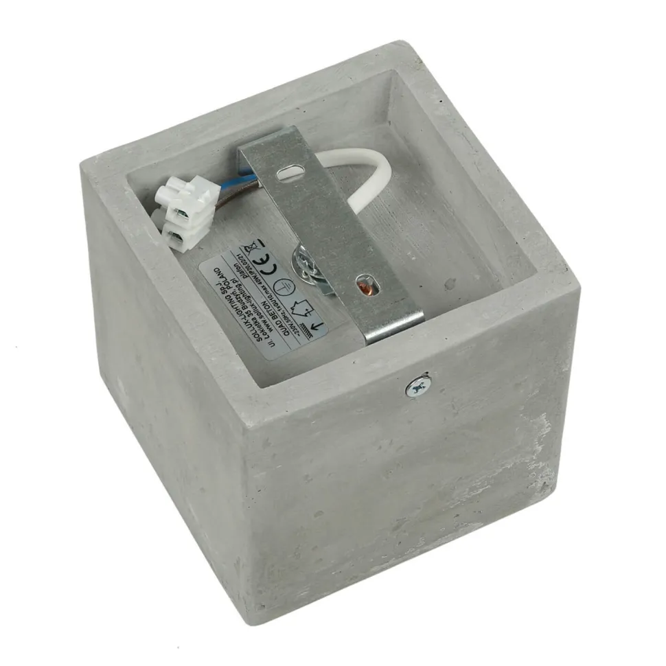 Quadratische Betonlampe Decke B:10cm klein GU10