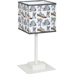 Quadratische Kinder Tischleuchte E27 bunt