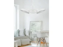 Retro Deckenleuchte 3-flammig Weiß Metall E27