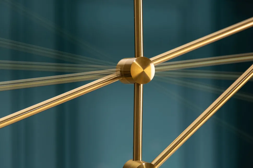 Retro Deckenleuchte verstellbar Metall E27 in Gold