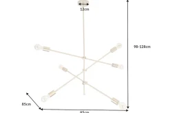 Retro Deckenleuchte verstellbar Metall E27 in Gold