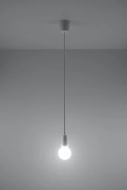 Retro Hängelampe Weiß verstellbar bis 90cm NESSA Küche