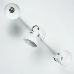 Retro Strahler schwenkbar Weiß 3-flmg E14 GINA