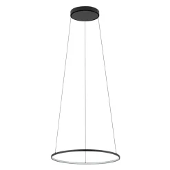 Ring Kronleuchter LED Schwarz 3000 K 560 lm Ø 45 cm Metall