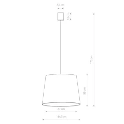 Romantische Pendelleuchte Rosa Weiß Ø44,5cm rund