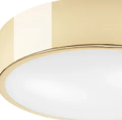 Runde Deckenlampe Glas E27 Ø26 cm blendarm in Gold