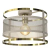Runde Deckenlampe in Beige Gold Ø30 cm Loft stylisch