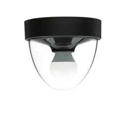Runde Deckenlampe Schwarz Ø18cm klein IP44 Modern MAIRA
