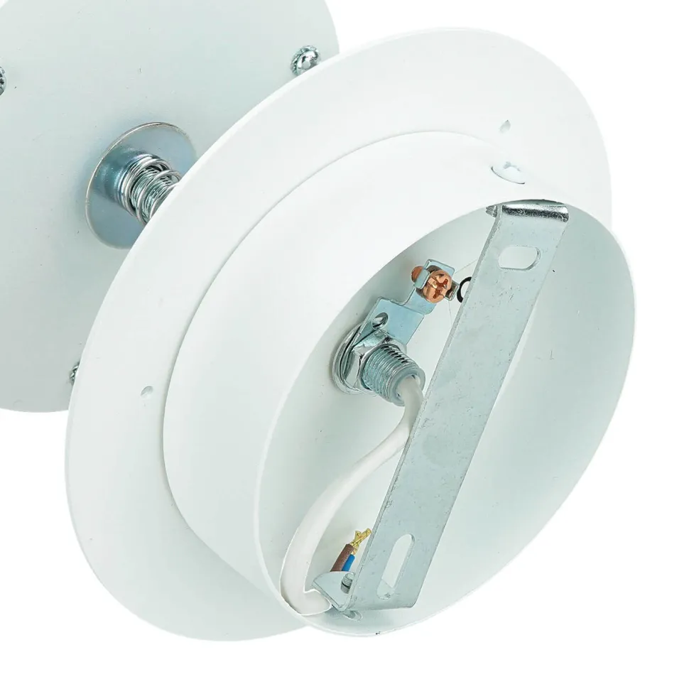 Runde Deckenlampe Schwarz Ø 30 cm blendarm Stoff Glas