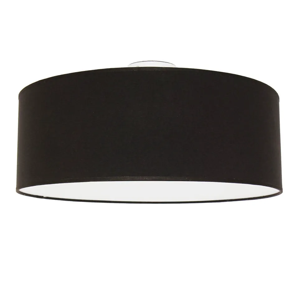 Runde Deckenlampe Stoff Ø50cm Braun blendarm