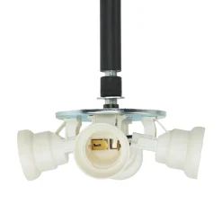 Runde Deckenlampe Stoffschirm in Petrol E27 Ø40 cm