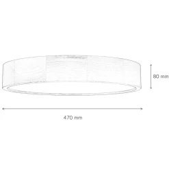 Runde Deckenleuchte ARBARO Holz Modern Wohnzimmer