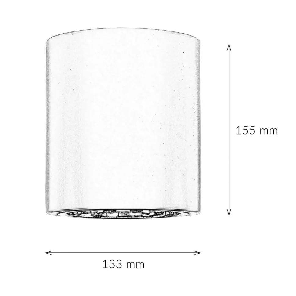 Runde Deckenleuchte E27 DOWNLIGHT ROUND in Schwarz