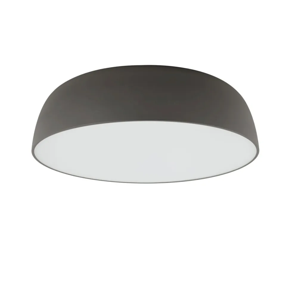 Runde Deckenleuchte Grau E27 Ø58 cm blendarm wohnlich