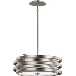 Runde Deckenleuchte NAILA in Nickel kürzbar Lampe