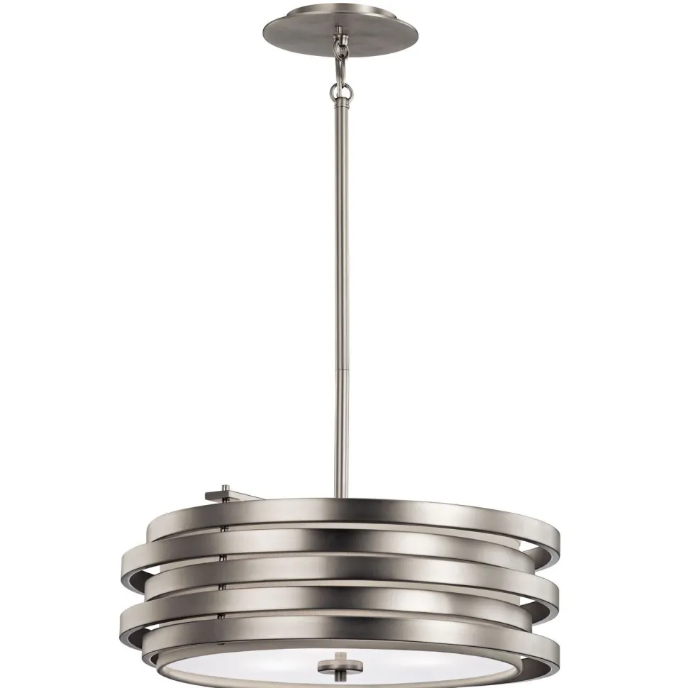 Runde Deckenleuchte NAILA in Nickel kürzbar Lampe