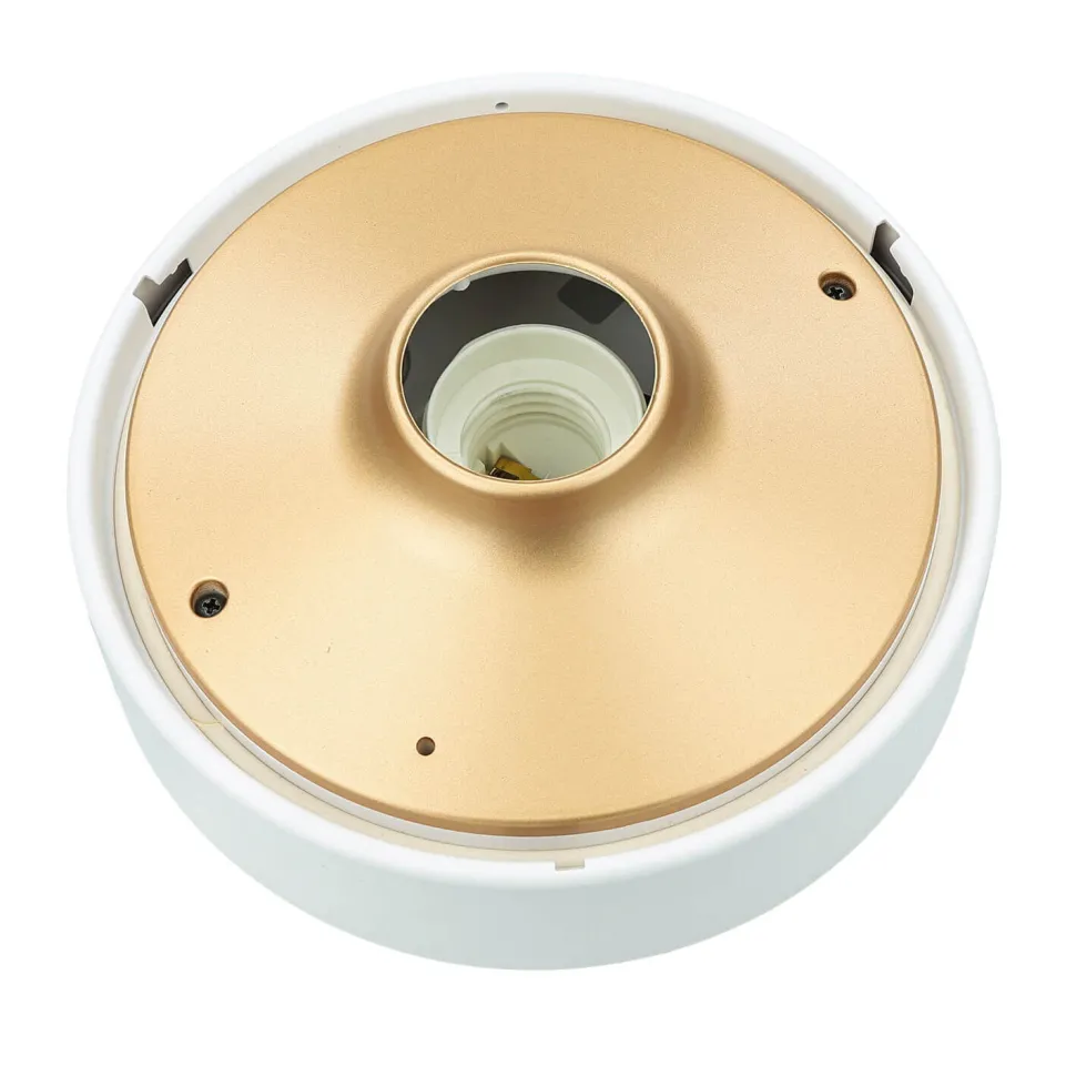 Runde Deckenleuchte Weiß Gold klein Ø18cm IP44 Modern