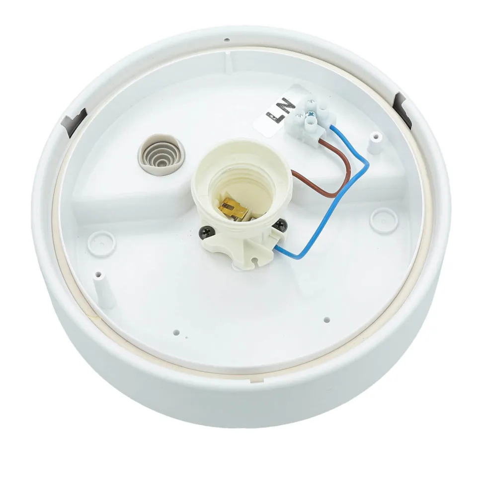 Runde Deckenleuchte Weiß Gold klein Ø18cm IP44 Modern