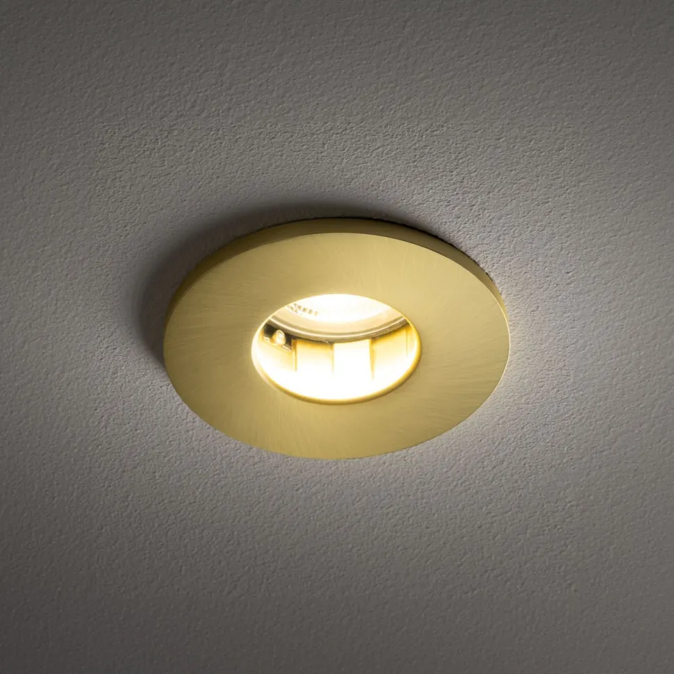 Runde Einbauleuchte Aluminium Glas GU10 IP44 B:8,5 cm