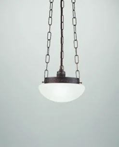 Runde Hängelampe Antik Messing Glas E27 Ø20 cm wohnlich