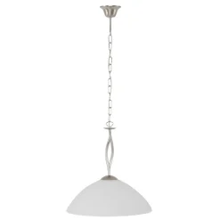 Runde Hängelampe Glas Metall Ø45 cm E27 gemütlich