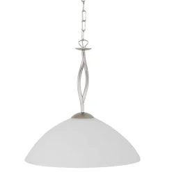 Runde Hängelampe Glas Metall Ø45 cm E27 gemütlich