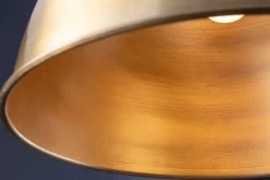 Runde Hängelampe Industrial Metall Ø43 cm E27 in Gold