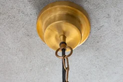 Runde Hängelampe Industrial Metall Ø43 cm E27 in Gold