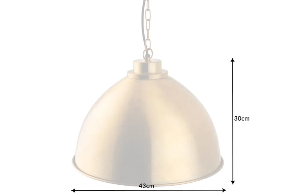 Runde Hängelampe Industrial Metall Ø43 cm E27 in Gold