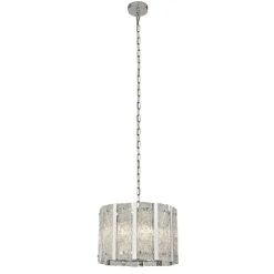 Runde Hängelampe Regenglas Metall E14 Ø39 cm Modern