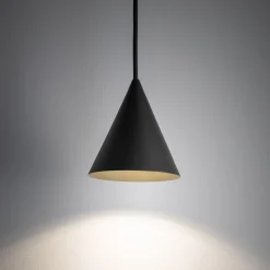 Runde Hängeleuchte Umbra Grau Ø11 cm GU10 Metall Kegel