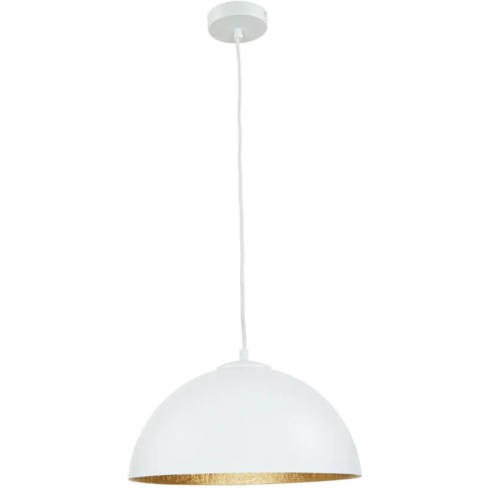 Runde Hängeleuchte Weiß Gold Ferra
