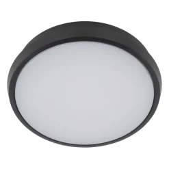 Runde LED Außenwandleuchte IP54 Aluminium Schwarz 18 W