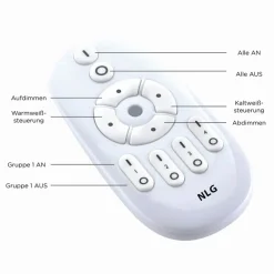 Runde LED Deckenlampe dimmbar Ø40 cm 20 W Fernbedienung