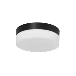 Runde LED Deckenlampe Glas Metall IP44 Ø18 cm 12 W