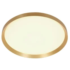Runde LED Deckenleuchte in Gold Weiß 2700 K Ø50 cm