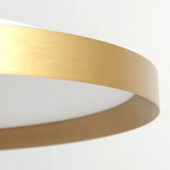 Runde LED Deckenleuchte in Gold Weiß 2700 K Ø50 cm