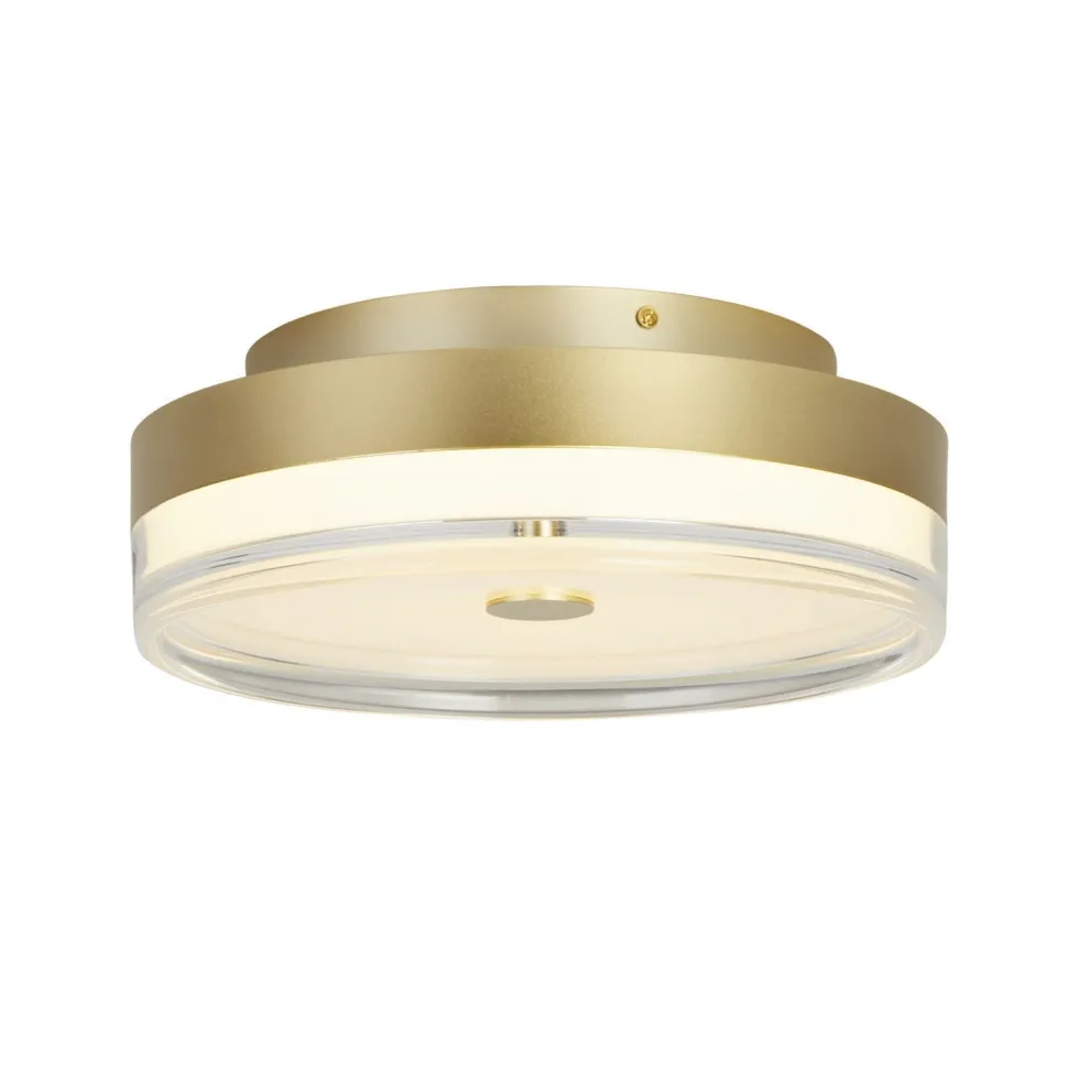 Runde LED Deckenleuchte Metall in Gold Ø40 cm 1850 lm