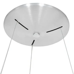 Runde LED Hängelampe in Silber Ø48 cm 2700 K wohnlich