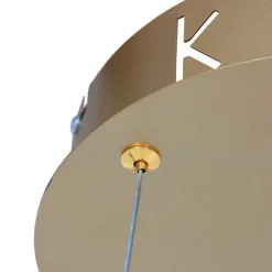 Runde LED Pendelleuchte in Gold B:60 cm 42 W stilvoll