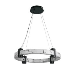 Runde LED Pendelleuchte Metall Harz Ring B:60,5 cm 29 W