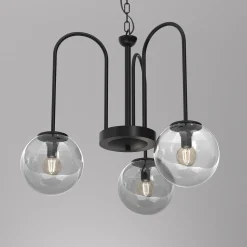 Runde Pendelleuchte in Messing Schwarz Rauchgrau Ø51 cm