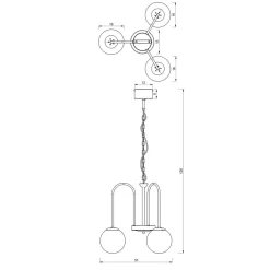 Runde Pendelleuchte in Messing Schwarz Rauchgrau Ø51 cm