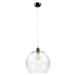 Runde Pendelleuchte Kugel Schirm Glas E27 BILBAO