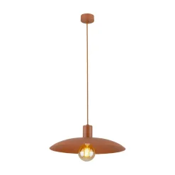 Runde Pendelleuchte Metall Ø41 cm E27 Loft Ziegelrot