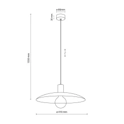 Runde Pendelleuchte Metall Ø41 cm E27 Loft Ziegelrot