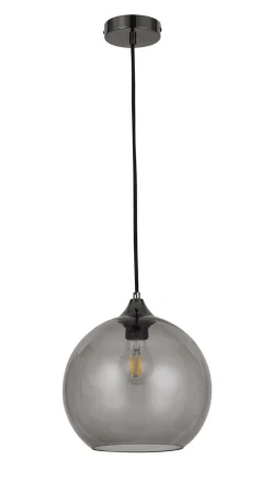 Runde Pendelleuchte Metall Glas blendarm E27 Retro