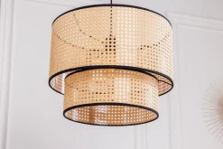 Runde Pendelleuchte Metall Ø45 cm E27 Wiener Geflecht